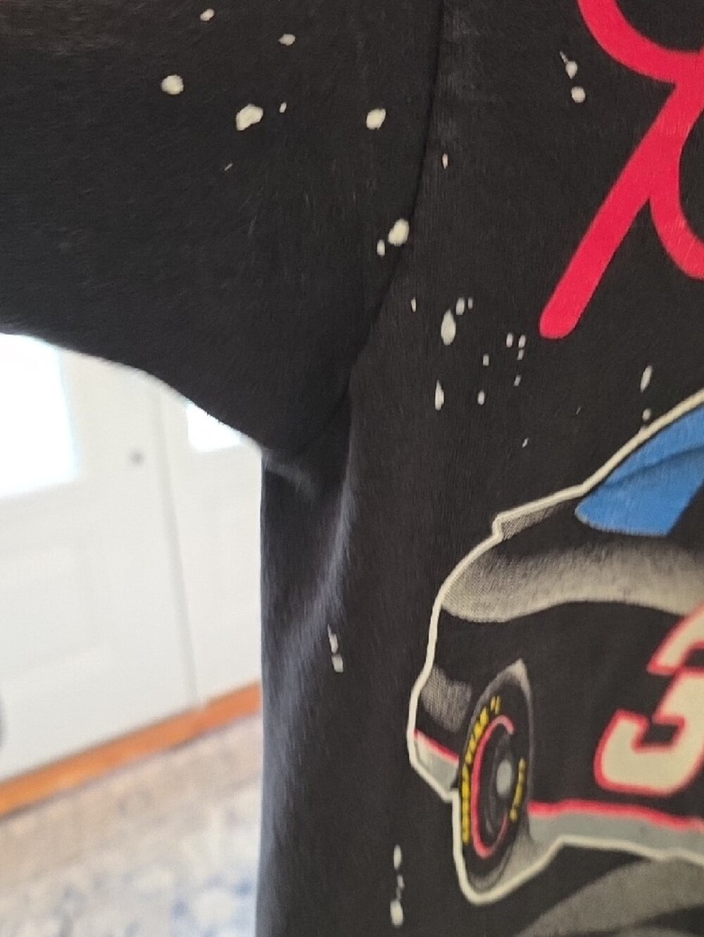 Vintage RARE Dale Earnhardt Racing Graphic Tee - Black with Red & Blue SIZE XL - Picture 12 of 15